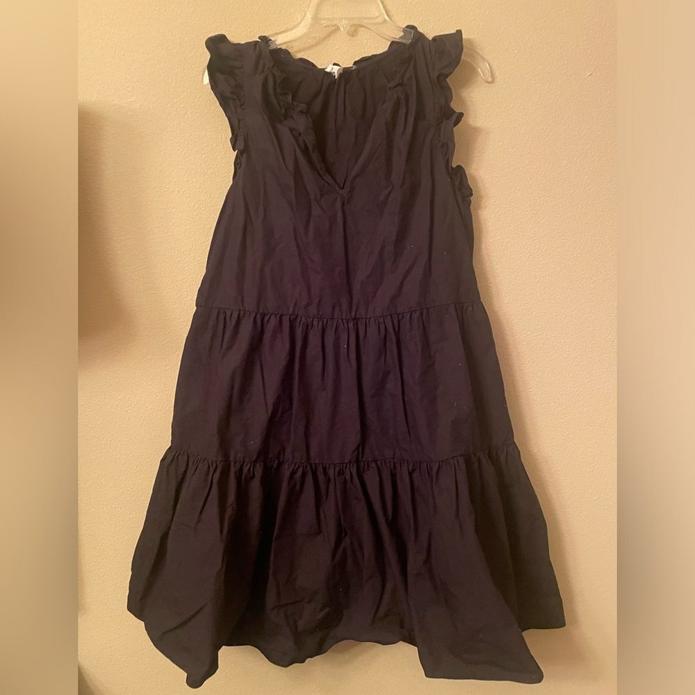 Tiered poplin dress fits XL
